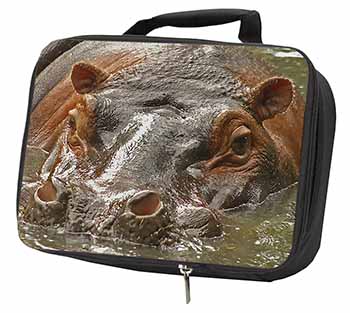 Hippopotamus, Hippo Black Insulated School Lunch Box/Picnic Bag
