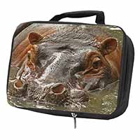 Hippopotamus, Hippo Black Insulated School Lunch Box/Picnic Bag