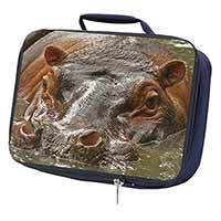 Hippopotamus, Hippo Navy Insulated School Lunch Box/Picnic Bag