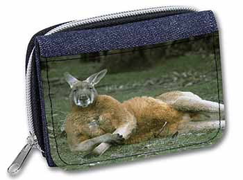 Cheeky Kangaroo Unisex Denim Purse Wallet