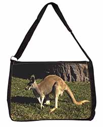 Kangaroo Large Black Laptop Shoulder Bag School/College