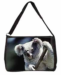 Cute Koala Bear Large Black Laptop Shoulder Bag School/College