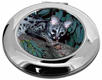 Wild Genet Cat Wildlife Print Make-Up Round Compact Mirror Christmas Gift