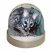 Wild Genet Cat Wildlife Print Photo Snow Globe Waterball Stocking Filler Gift