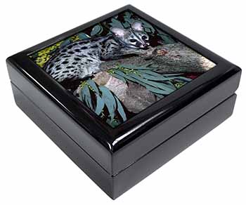 Wild Genet Cat Wildlife Print Keepsake/Jewellery Box Christmas Gift