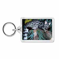 Wild Genet Cat Wildlife Print Photo Keyring Animal Gift