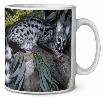 Wild Genet Cat Wildlife Print Coffee/Tea Mug Christmas Stocking Filler Gift Idea