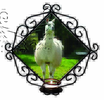 Llama Wrought Iron Wall Art Candle Holder