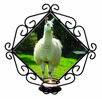 Llama Wrought Iron Wall Art Candle Holder