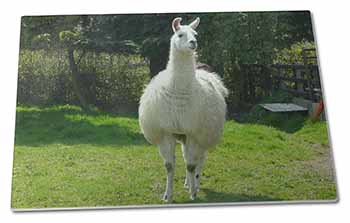 Large Glass Cutting Chopping Board Llama