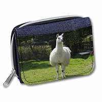 Llama Unisex Denim Purse Wallet