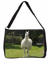 Llama Large Black Laptop Shoulder Bag School/College