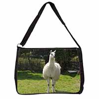 Llama Large Black Laptop Shoulder Bag School/College