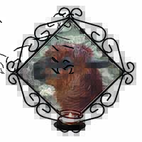 South American Llama Wrought Iron Wall Art Candle Holder