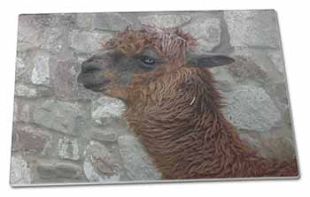 Large Glass Cutting Chopping Board South American Llama