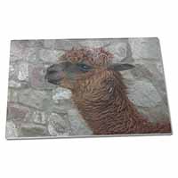 Large Glass Cutting Chopping Board South American Llama