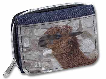 South American Llama Unisex Denim Purse Wallet