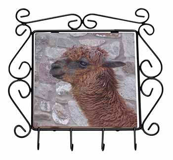 South American Llama Wrought Iron Key Holder Hooks