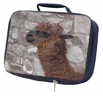 South American Llama Navy Insulated School Lunch Box/Picnic Bag