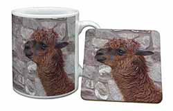 South American Llama Mug and Coaster Set