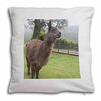 Llama Soft White Velvet Feel Scatter Cushion