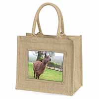 Llama Natural/Beige Jute Large Shopping Bag