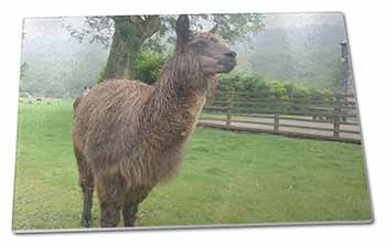 Large Glass Cutting Chopping Board Llama