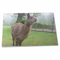 Large Glass Cutting Chopping Board Llama