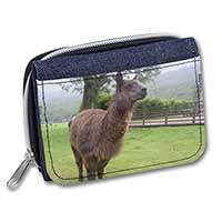 Llama Unisex Denim Purse Wallet