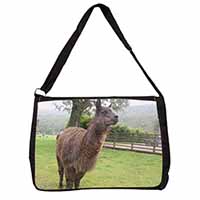 Llama Large Black Laptop Shoulder Bag School/College