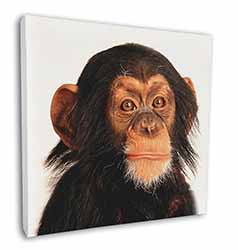 Chimpanzee Square Canvas 12"x12" Wall Art Picture Print