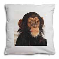 Chimpanzee Soft White Velvet Feel Scatter Cushion