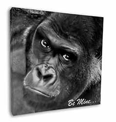 Be Mine! Gorilla Square Canvas 12"x12" Wall Art Picture Print