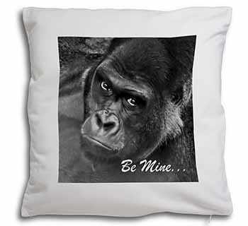 Be Mine! Gorilla Soft White Velvet Feel Scatter Cushion