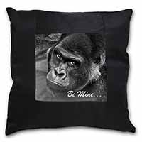 Be Mine! Gorilla Black Satin Feel Scatter Cushion