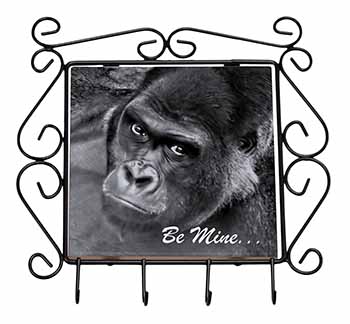 Be Mine! Gorilla Wrought Iron Key Holder Hooks