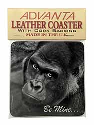 Be Mine! Gorilla Single Leather Photo Coaster