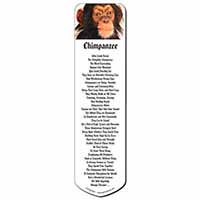 Chimpanzee Bookmark, Book mark, Printed full colour