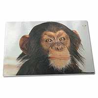 Large Glass Cutting Chopping Board Chimpanzee