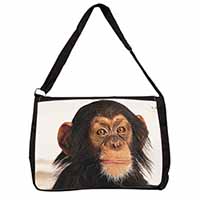 Chimpanzee Large Black Laptop Shoulder Bag School/College