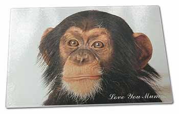 Large Glass Cutting Chopping Board Chimpanzee 