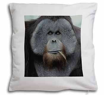 Handsome Orangutan Soft White Velvet Feel Scatter Cushion