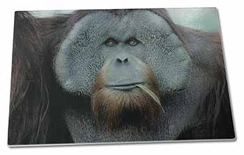 Large Glass Cutting Chopping Board Handsome Orangutan