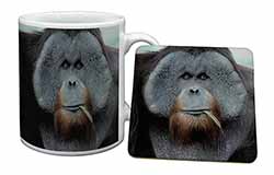 Handsome Orangutan Mug and Coaster Set