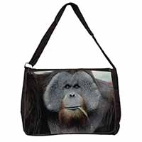 Handsome Orangutan Large Black Laptop Shoulder Bag School/College