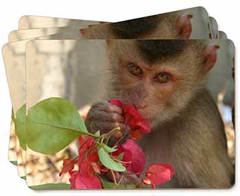 Monkey with Flowers Picture Placemats in Gift Box
