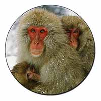 Monkey Family in Snow Fridge Magnet Printed Full Colour