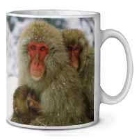 Monkey Family in Snow Ceramic Coffee Mug/Tea Cup