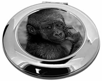 Baby Mountain Gorilla Make-Up Round Compact Mirror
