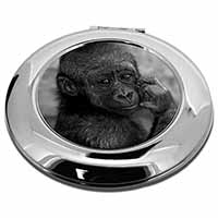 Baby Mountain Gorilla Make-Up Round Compact Mirror